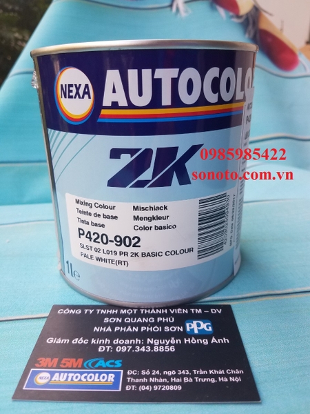 P420-902 Sơn gốc 2K màu trắng trong Nexa Autocolor CÔNG TY TNHH THƯƠNG ...