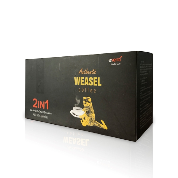 Authentic Weasel Coffee - Cà Phê Chồn Hòa Tan 2in1 - 23 gói
