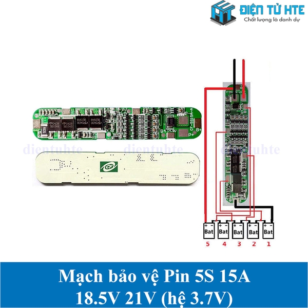 Mạch BMS Bảo vệ Pin 5S 21V 15A | Điện Tử HTE