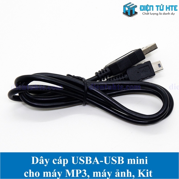 Dây USB A - mini USB loại tốt dài 80cm | Điện Tử HTE