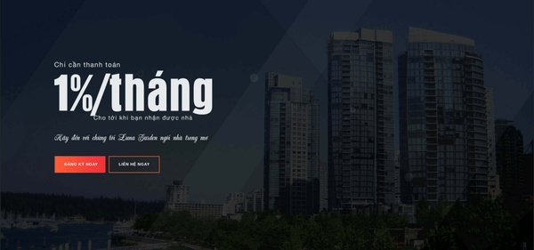 Chỉ cần thanh toán 1%/tháng cho đến khi nhận nhà