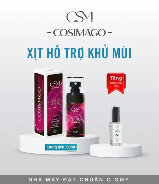 Xịt khử mùi kiềm mồ hôi & khử thâm Cơ Thể ( Nách ,Chân ) Cosimago Pro 60ml ( màu hồng pro ) giúp cơ thể khô thoáng sạch thơm cả ngày