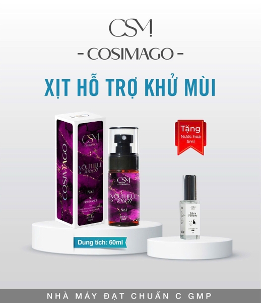 Xịt khử mùi kiềm mồ hôi & khử thâm Cơ Thể ( Nách ,Chân ) Cosimago Pro 60ml ( màu Tím pro ) giúp cơ thể khô thoáng sạch thơm cả ngày