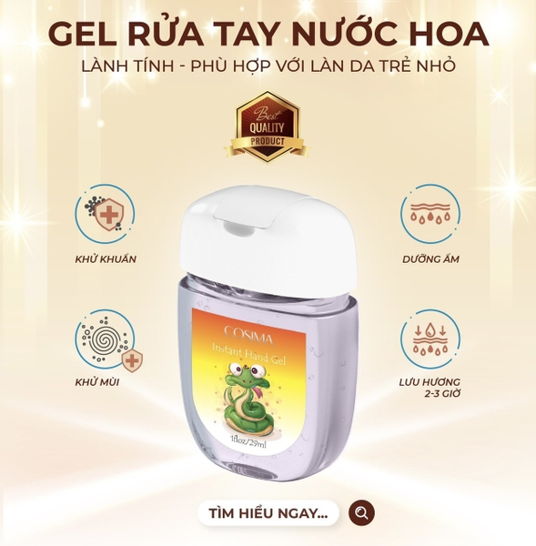 Gel rửa tay khô nước hoa Cosima (Bé Rắn 29ml)