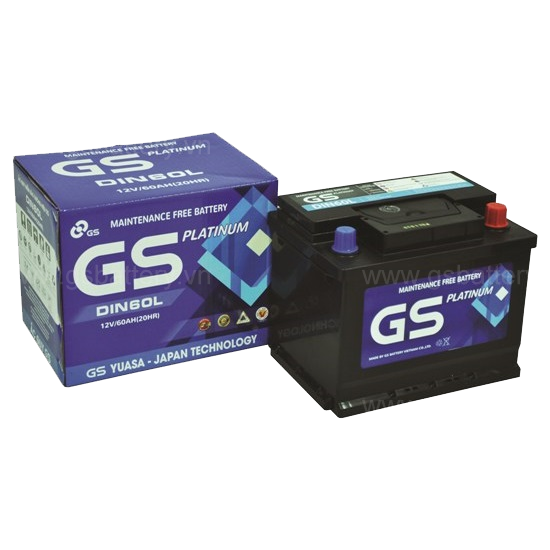Bình Ắc Quy GS DIN 60L  12V- 60Ah