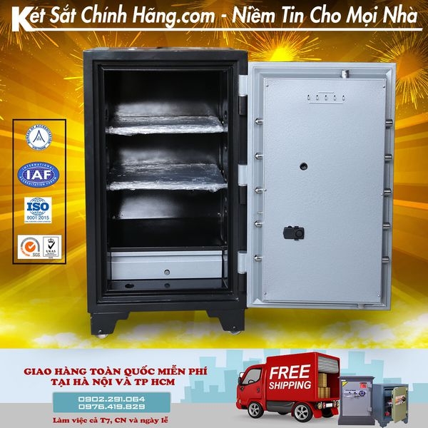 Nội thất két sắt C200KDM siêu cường khóa cơ chống cháy