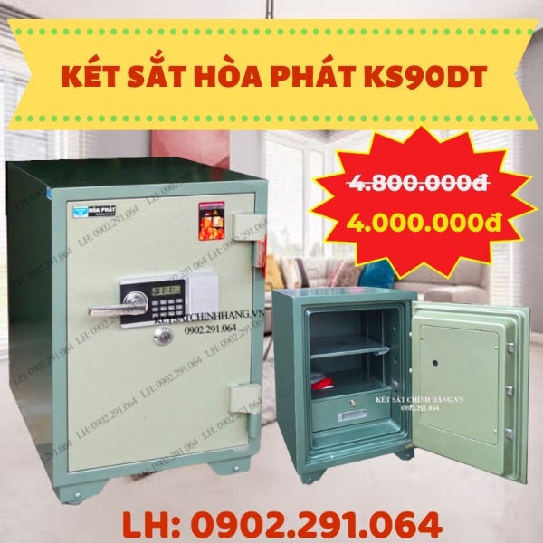 Két sắt chống cháy hòa phát KS90K1DT khóa điện tử