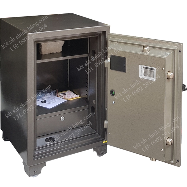 Nội thất két sắt siêu chống cháy BUMIL BM100VT khóa vân tay chất lượng cao