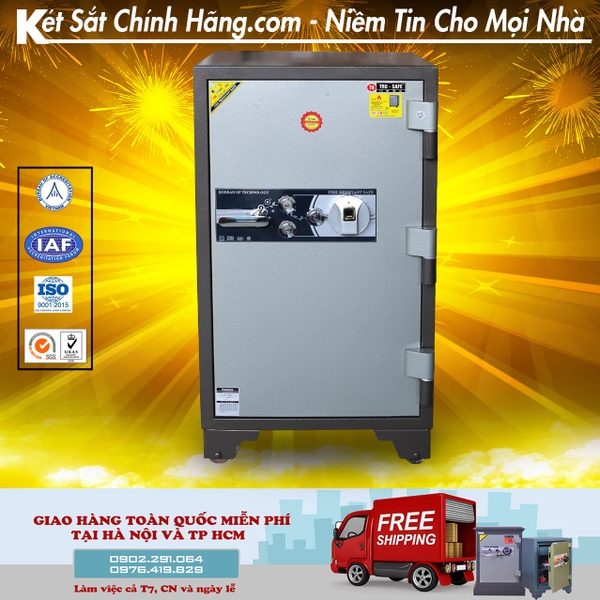 Két sắt C200KVT siêu cường  khóa vân tay chống cháy chất lượng cao