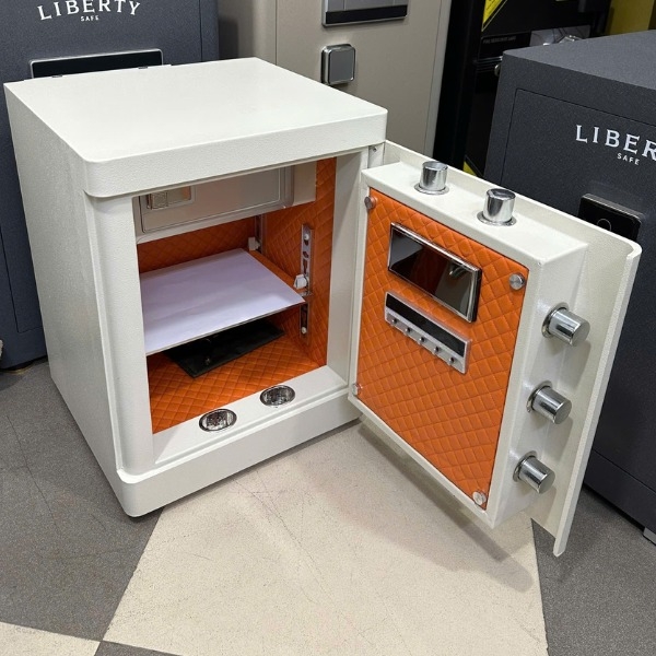 Két sắt Bokee BK50C thông minh vân tay điện tử màu trắng, xanh, nâu