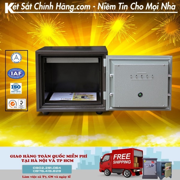 Nội thất két sắt nhỏ C41KDT khóa điện tử chống cháy