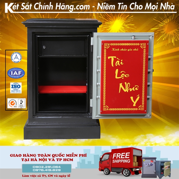 Nội thất két sắt K74KDC khóa cơ chống cháy
