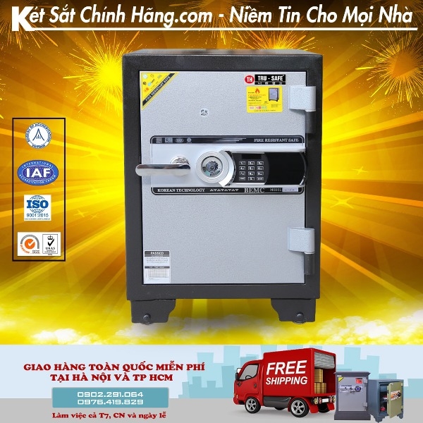 Két sắt K125KDT khóa điện tử LED chống cháy chống trộm chất lượng cao