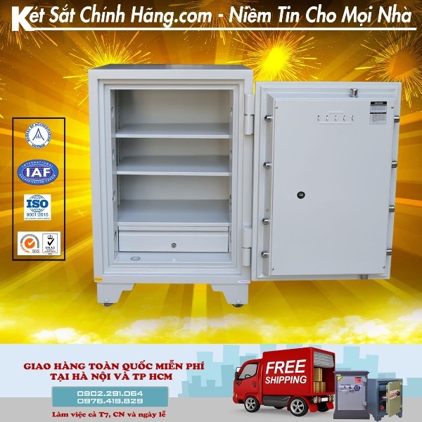 Nội thất két sắt ngân hàng C900DT trắng