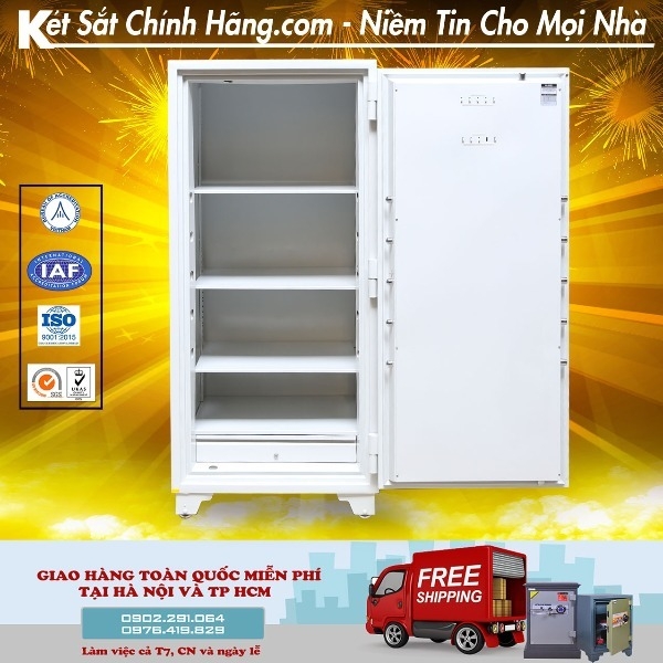 Nội thất két sắt ngân hàng C1700K2 trắng