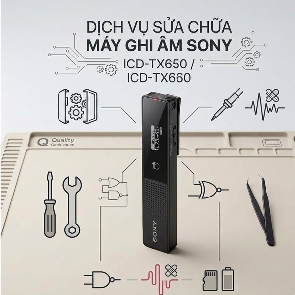 Thay Pin Máy Ghi Âm Sony ICD-TX650 / ICD-TX660