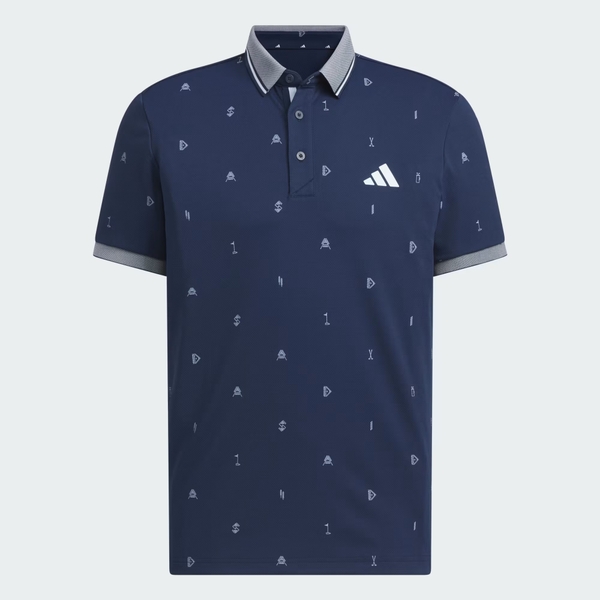 Áo Polo golf adidas Monogram Nam - JZ4364 - Ảnh 2