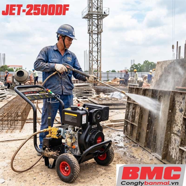 hinh anh máy Xịt Rửa Chạy Dầu Diesel JET-2500DF, 5,5HP