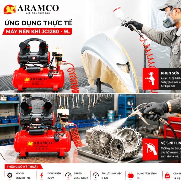 Ứng dụng thực tế của máy nén khí Aramco Oil-Free