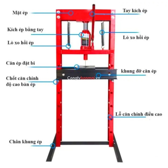 Máy ép thủy lực 20 tấn AT-0620, nhãn hiệu Deltta