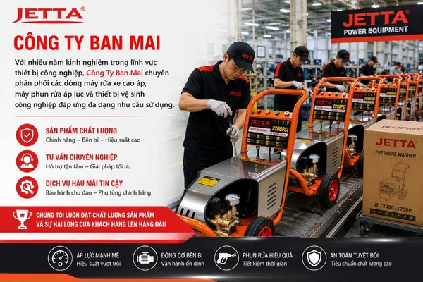 Địa chỉ mua máy xịt rửa xe Jetta uy tín tại Công Ty Ban Mai