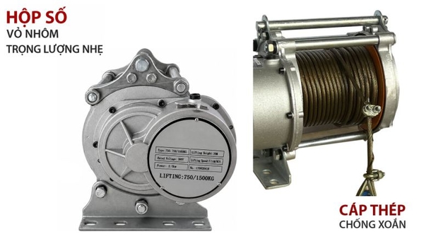 Hình ảnh Tời điện đa năng THK750/1500 cáp tải dài 30 mét
