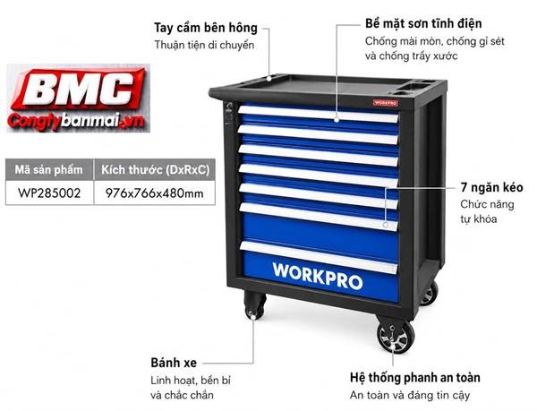 Hình ảnh tủ đồ nghề 7 ngăn Workpro WP285002