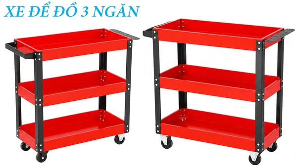 Hình ảnh xe chứa đồ nghề sửa chữa 3 ngăn JS-17