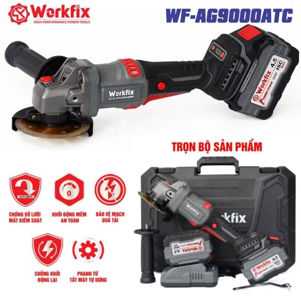 Máy mài góc pin Workfix chính hãng mã hiệu WF-AG9000ATC