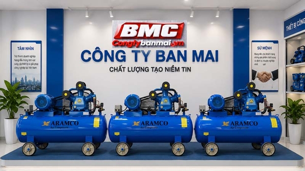 Địa chỉ uy tín mua máy nén khí 2 cấp Aramco 10 HP W-0.9/8-500L 