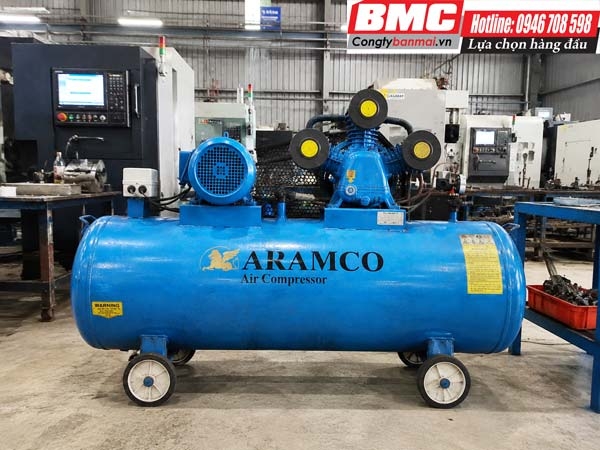 Máy nén Aramco 10 HP W-0.9/8 sử dụng tại xưởng cơ khí chính xác