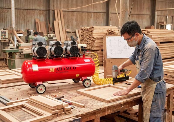 Máy nén hơi không dầu Aramco 70L-3HP