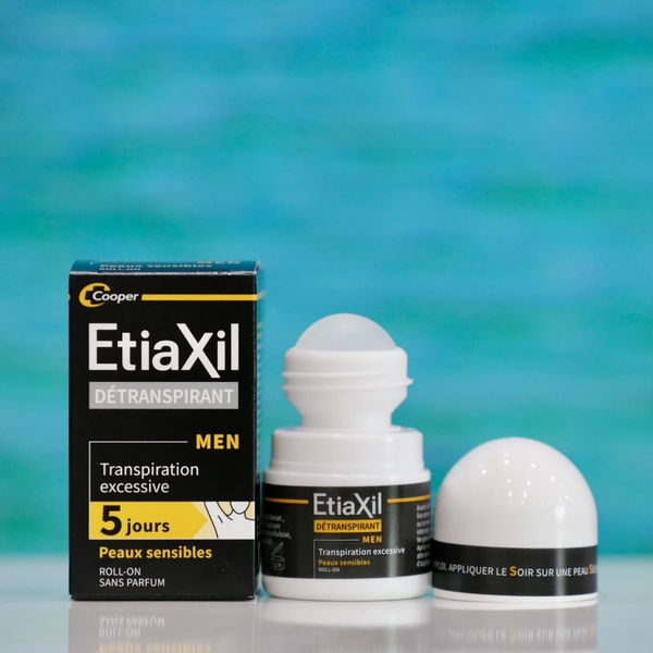Lăn trị hôi nách EtiaXil Detranspirant dành cho nam (màu đen) 15ml- Pháp