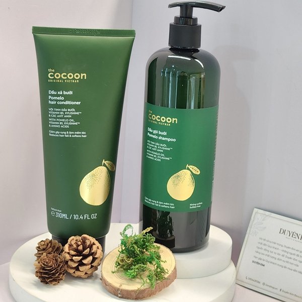 Bộ Gội Xả Bưởi Cocoon chống rụng tóc (Gội 500ml Xả 310ml)