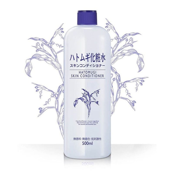 Nước Hoa Hồng Naturie Chiết Xuất Ý Dĩ Hatomugi Skin Conditioner 500ml