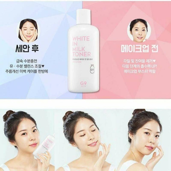 NƯỚC HOA HỒNG TRẮNG DA G9 SKIN WHITE IN MILK TONER