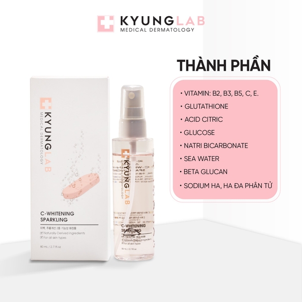 Xịt dưỡng vitamin sáng da KyungLab C Whitening Sparkling 80ml