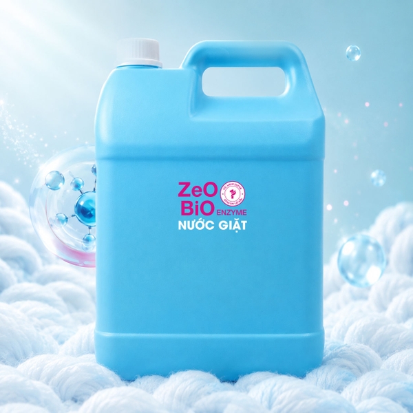 Nước giặt Zeo BiO Enzyme sạch siêu nhanh 3 phút can 9 Kg