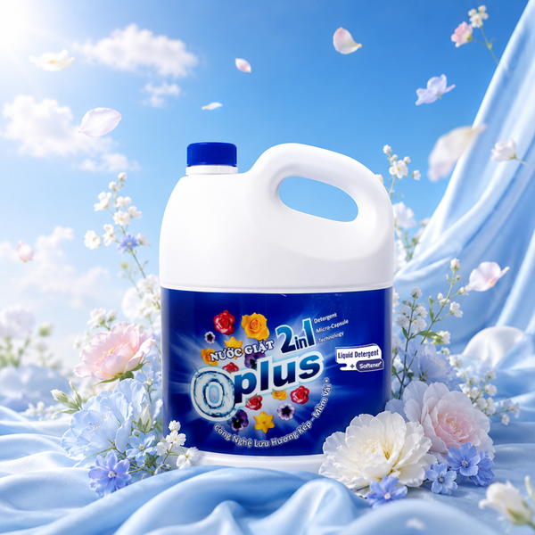 Nước giặt Oplus Xanh Ngàn Hoa Dịu Nhẹ Can 3.5kg