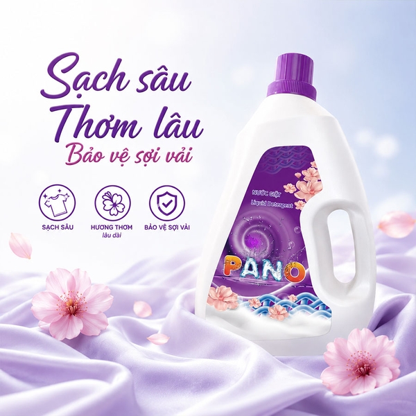 Nước giặt Pano Khử Mùi Can Tím 3.8Kg