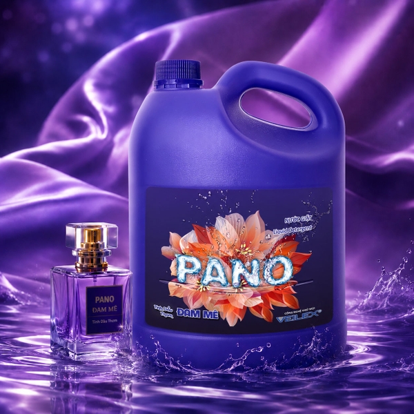 Nước giặt PANO Khử Mùi Hương Đam Mê Tím Can 3.8kg
