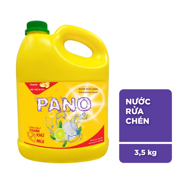 Nước rửa chén Pano Vitamin E can 3.5kg