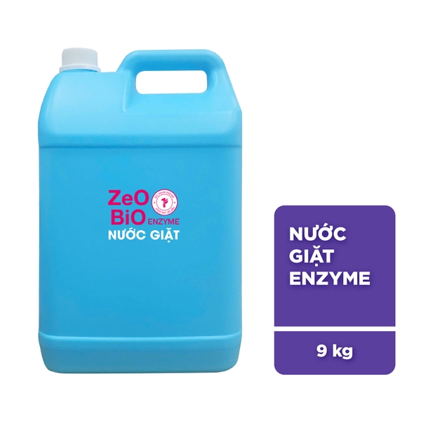 Nước giặt Zeo BiO Enzyme sạch siêu nhanh 3 phút can 9 Kg