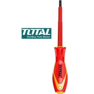 Tua vít dẹp cách điện (144/T) Total THTIS4100