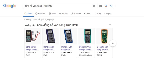 Giá đồng hồ vạn năng True RMS còn cao