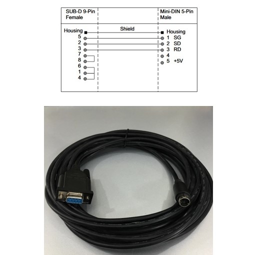 Cáp Lập Trình AFC8513 25ft Dài 7.5M Cable MD5M to DB9 Female For PLC ...