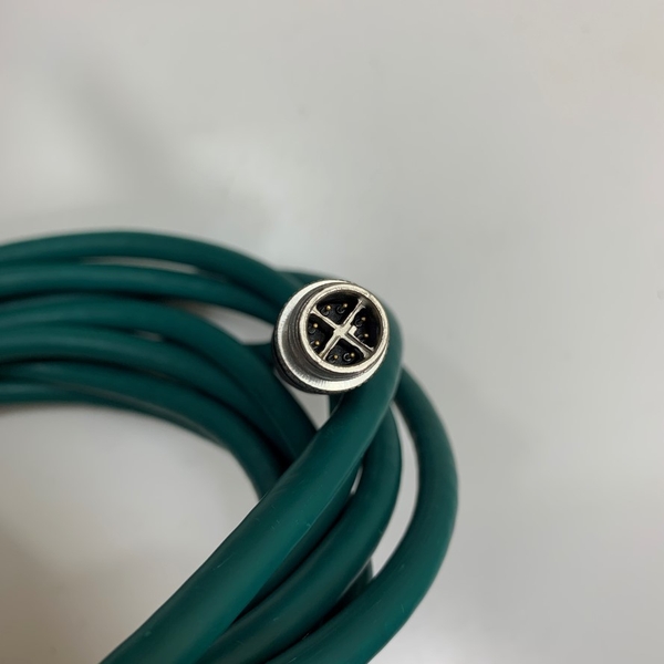 Cáp Cognex M12 X-Coded 8 Pin Male to 8 Core Open End Cable Dài 3.9M ...