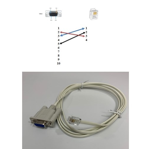 Cáp Điều Khển Serial RJ11 4 Pin 4P4C to RS232 DB9 Female Cable Flat ...