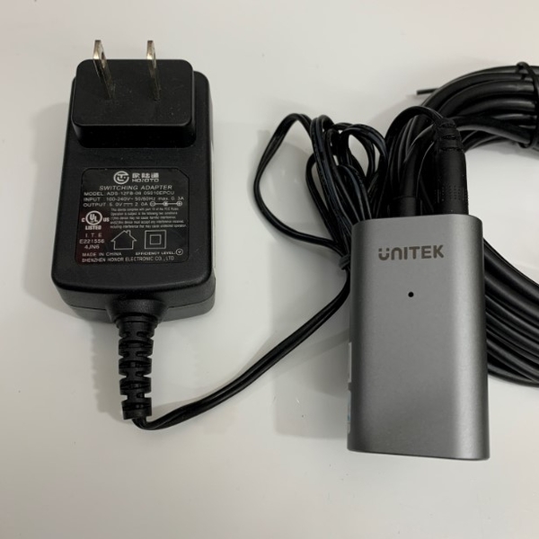 UNITEK Y-271 Cavo Di Prolunga USB 2.0 Attivo 5 Metri - Alluminio - Alimentazione Supplementare - 480 Mbps
