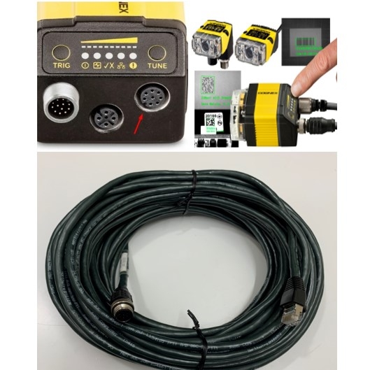 DRRI Cavo Ethernet Cat6a M12 A RJ45 2 Metri, Compatibile COGNEX Ccb-84901, IP67, Per Applicazioni Industriali